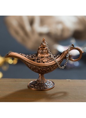 Newest Aladdin Magic Lamp Creative Wish Light Zinc Alloy Metal Desktop Ornaments