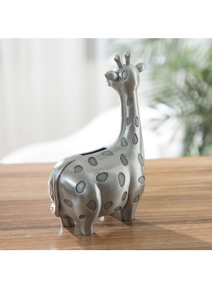 Amazon Hot-selling Cute Giraffe Piggy Bank Metal Creative Piggy Bank Home Ornaments Piggy Bank